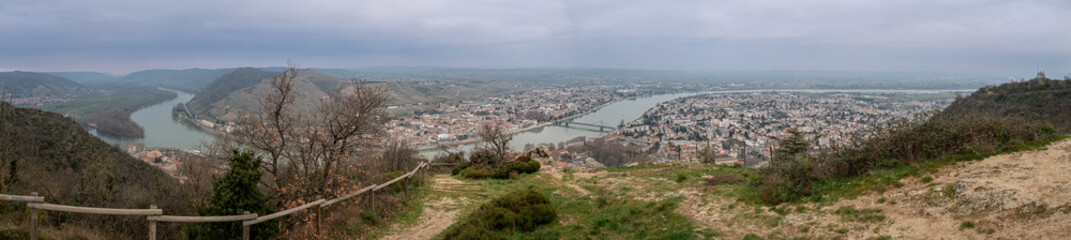 Panoramic View of Tain-l'Hermitage and the Rhone River