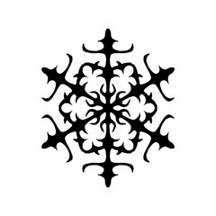 Mandala icon. Snow silhouette