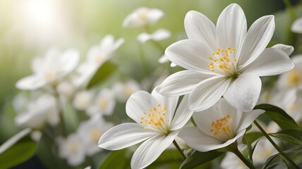 white flowers in the garden