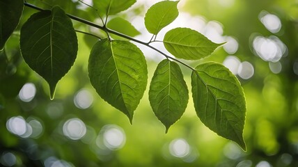 Nature green garden, focus on leaves