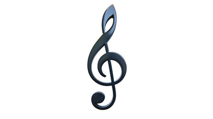 A musical symbol, a full black musical note, transparent. Used for writing music and recognition.