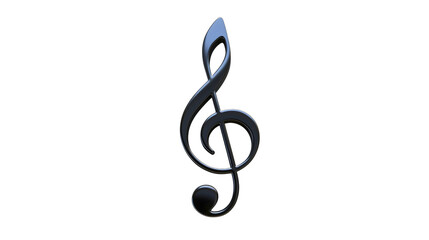 Fototapeta premium A musical note or clef, one of the traditional symbols used in composing or writing a piece of music. A easily recognizable musical symbol.