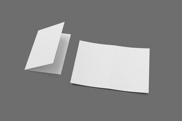 Blank A4 Brochure Folded In Half