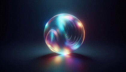 Glowing iridescent light