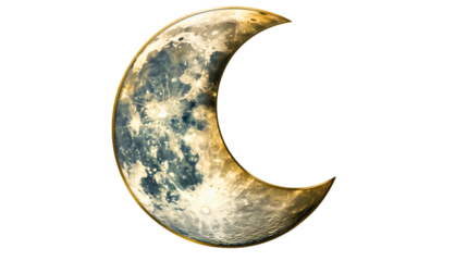 A picture of the moon, transparent with a grayish hue, set against the cosmic void of the universe.