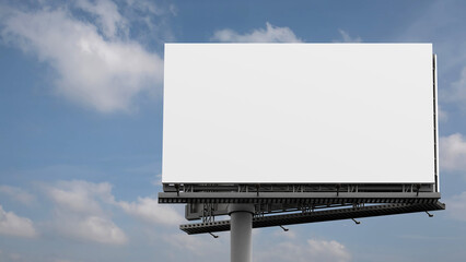 Mockup of a outdoor billboard against the sky