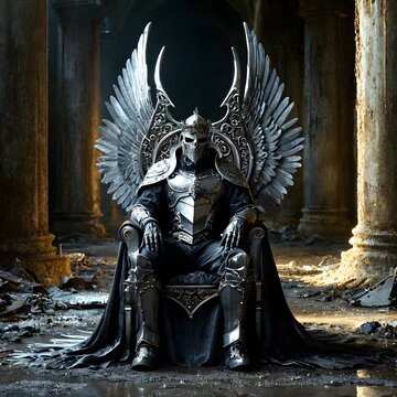 Knight with armor and wings 