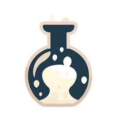 magic bottle of elixir Color vector illustration