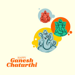 Lord Ganpati background for Ganesh Chaturthi festival of India