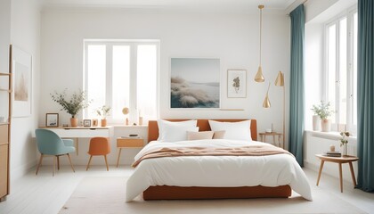 Photo interior modern design room 3d illustration