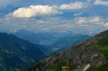 Grossglockner high mountain road in Austria. Mountains and green forests. Landscape with nature in the Alps. A great place for sports, recreation and outdoor activity holidays. 