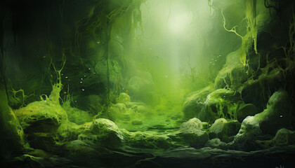 Fototapeta premium Underwater Algae Growth