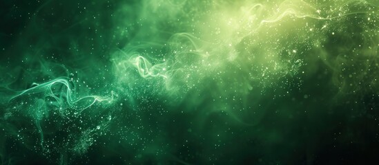Obraz premium Abstract Green Nebula Background