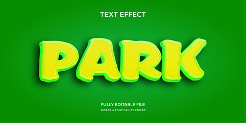 Cartoon Green Zoo Vector Fully Editable Smart Object Text Effect