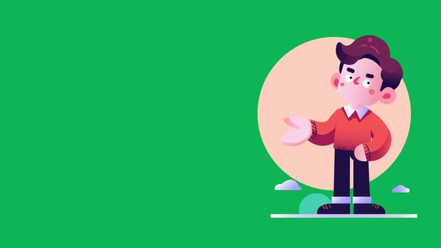 Animation Someone's confusion in determining or thinking about something