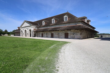 La saline royale, vue de l'extérieur, ville de Arc et Senans, département du Doubs, France