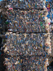 plastics at the recycling center