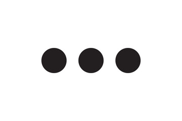 Menu three dots line icon in black. Graphic elements for your site. Trendy flat style isolated symbol, used for: illustration, outline, logo, mobile, app, emblem, design, web ui, ux. Vector EPS 10