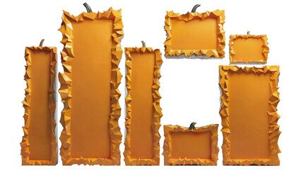 Frame plates with pumpkin texture.