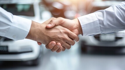 Diverse handshake concluding a dealership agreement indoors.
