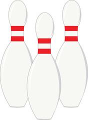 bowling pin clipart or illustration isolated on a transparent background. bowling pin png.