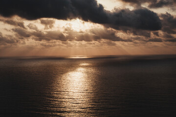 Sunrise over mediterranean sea