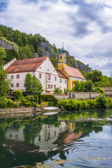 The idillic village Essing in the Altmühltal valley