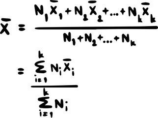 Statistics Mathematics Formulas Handwritten
