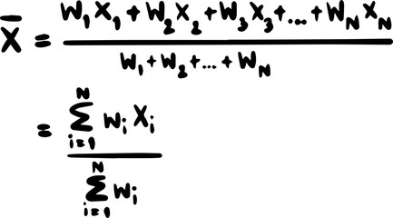 Statistics Mathematics Formulas Handwritten