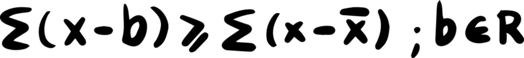 Statistics Mathematics Formulas Handwritten
