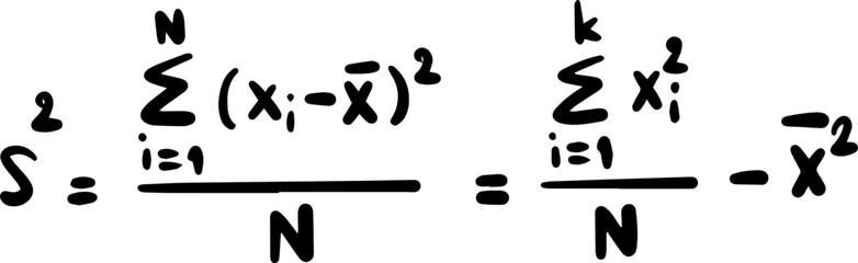 Statistics Mathematics Formulas Handwritten
