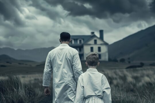 A family medicine advertisement set in an ultramodern, supernatural scene, with copy space for personalized details