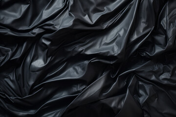 Obraz premium Processed collage of black cellophane garbage bag texture. Background for banner, backdrop