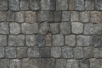 Fototapeta premium Processed collage of old street pavement surface texture. Background for banner, backdrop