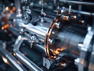 Fototapeta premium Industrial Machine Close-up