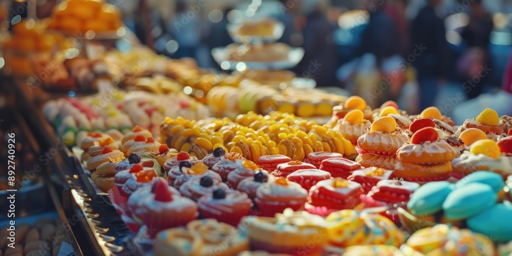 Poster Colorful Cupcakes Display Case