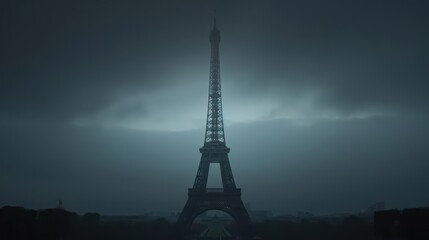 Naklejka premium A Paris Agreement ad in an ultramodern, supernatural scene, with copy space for personalized content