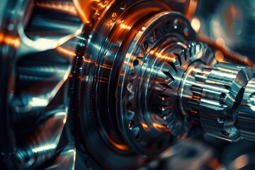 Fototapeta premium Machine Gears Close Up