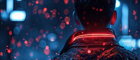 A video gaming advertisement in an ultramodern, supernatural scene, with copy space for your message