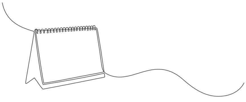 recommend clip art: calendar in one continuous line art vector illustration. Calendarr Doodle contour vector illustration