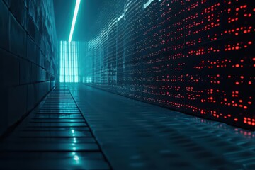 An encryption banner featuring an ultramodern, supernatural scene, with copy space for your text