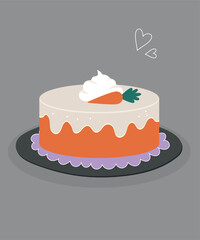 Illustration Cream Cake at  Carrot Taste