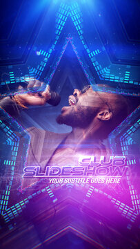 Dance Club Promo. Vertical Stories Opener for Social Media.