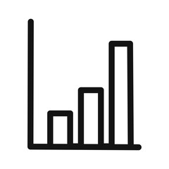 Chart icon linear graphics set vector