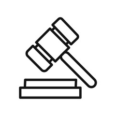 Court judgement icon linear graphics set vector