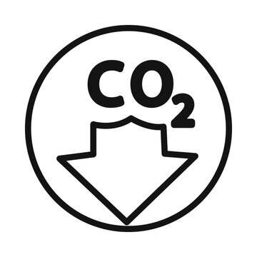 recommend clip art: CO2 reduction icon linear graphics set vector