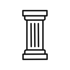 Pillar column icon linear graphics set vector