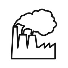 pollution icon linear graphics set vector