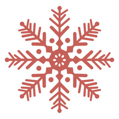 red christmas snowflake