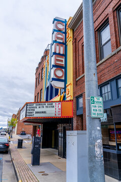 Bristol Virginia - April 5 2024: The Cameo Concert Venue in Bristol Virginia Downtown on State Street
